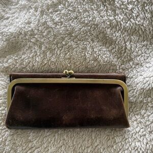 HOBO Rachel Dark Brown Leather Clutch